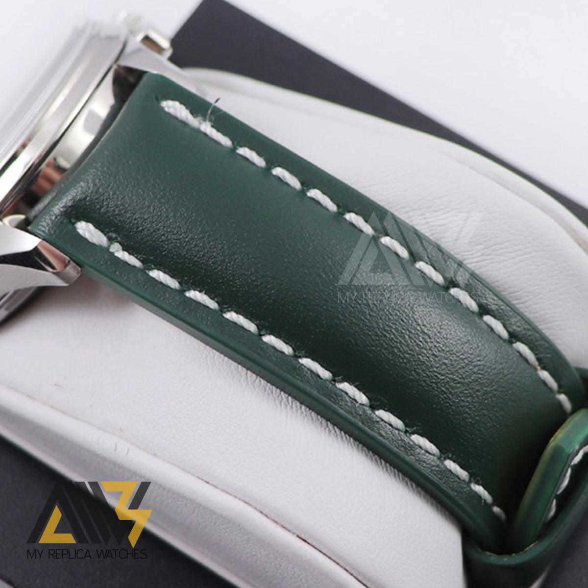 Premier B01 Chronograph AB0118 42mm Stainless Steel Case GF 1:1 Best Edition Green Dial on Green Leather Strap A.7750